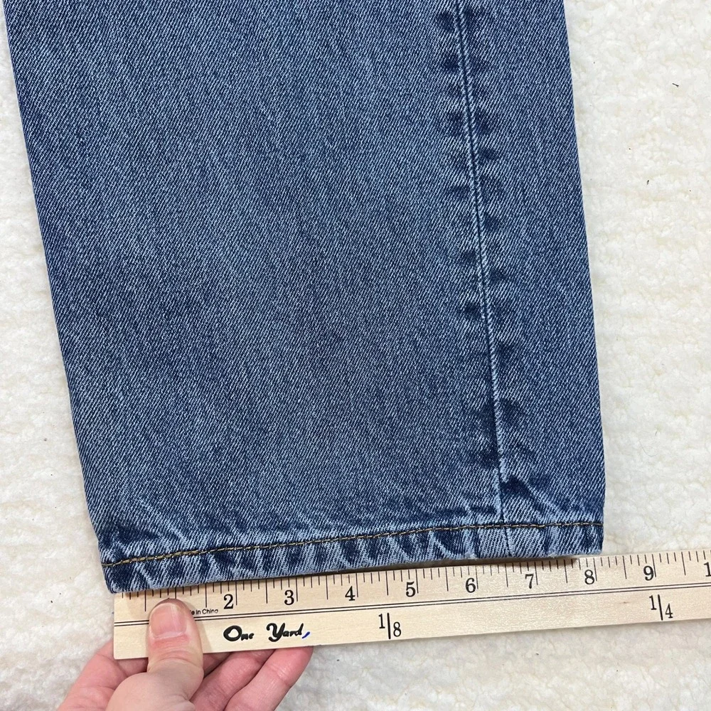 Levi's Jeans Mens 36x32 Blue 505 Regular Fit Straight Leg Denim Pants 00505-4886